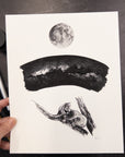 Print Sale - 8x10 Koala and Galaxy - Sleep - Off Color Art Print - ready to ship