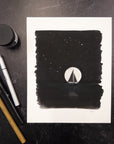 Print Sale - 8x10 Sailboat and Moon - Art Print - Ready to Ship