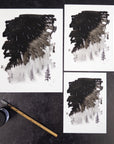 Magical Meteor Shower, Dreamy Forest - Art Print - Print to Order