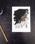 Magical Meteor Shower, Dreamy Forest - Art Print - Print to Order