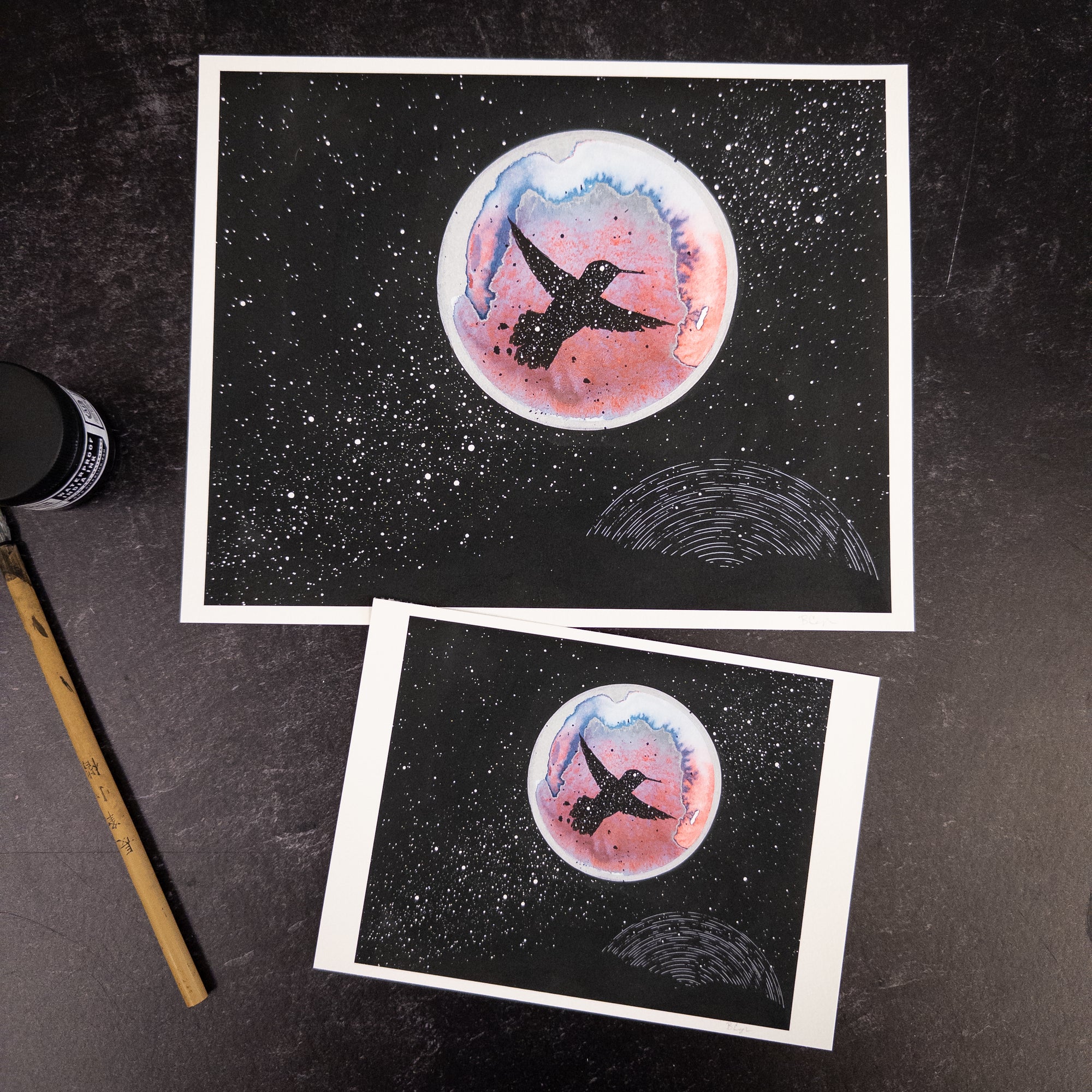Galaxy Hummingbird - Art Print - Print to Order