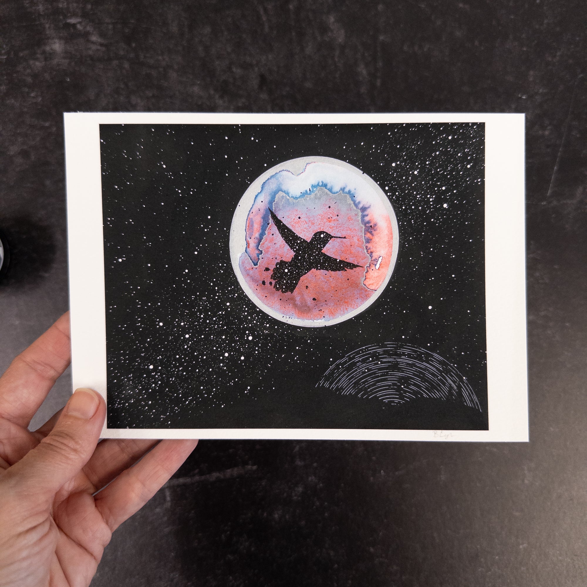 Galaxy Hummingbird - Art Print - Print to Order