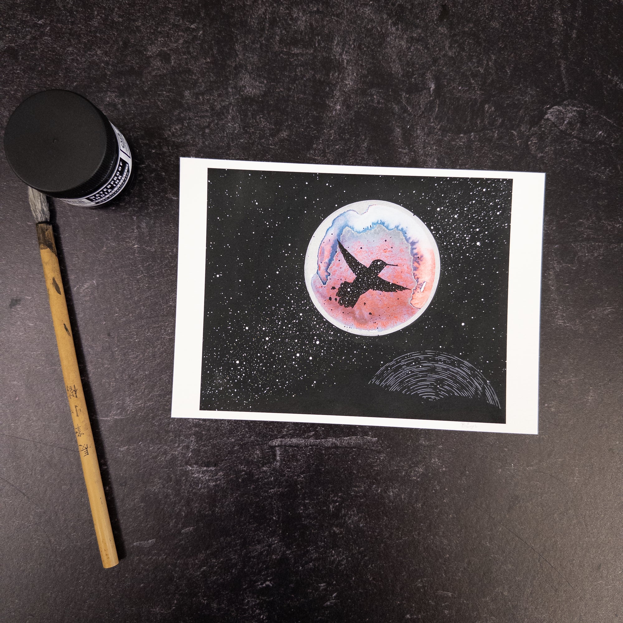 Galaxy Hummingbird - Art Print - Print to Order
