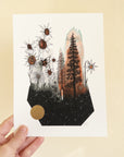 Birthday Special Prints - Fall Flowers of Whimsy and Tiny Bird Fun Times