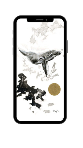 Humpback Whale - Phone Wallpaper or Lock screen