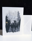 Winter Landscape with Mountain Notecard - 5"x7" - Single - Ready to ship