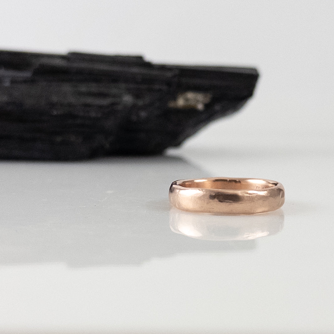 Rose Gold Worn Texture Ring - Final balance for Alex/Parker