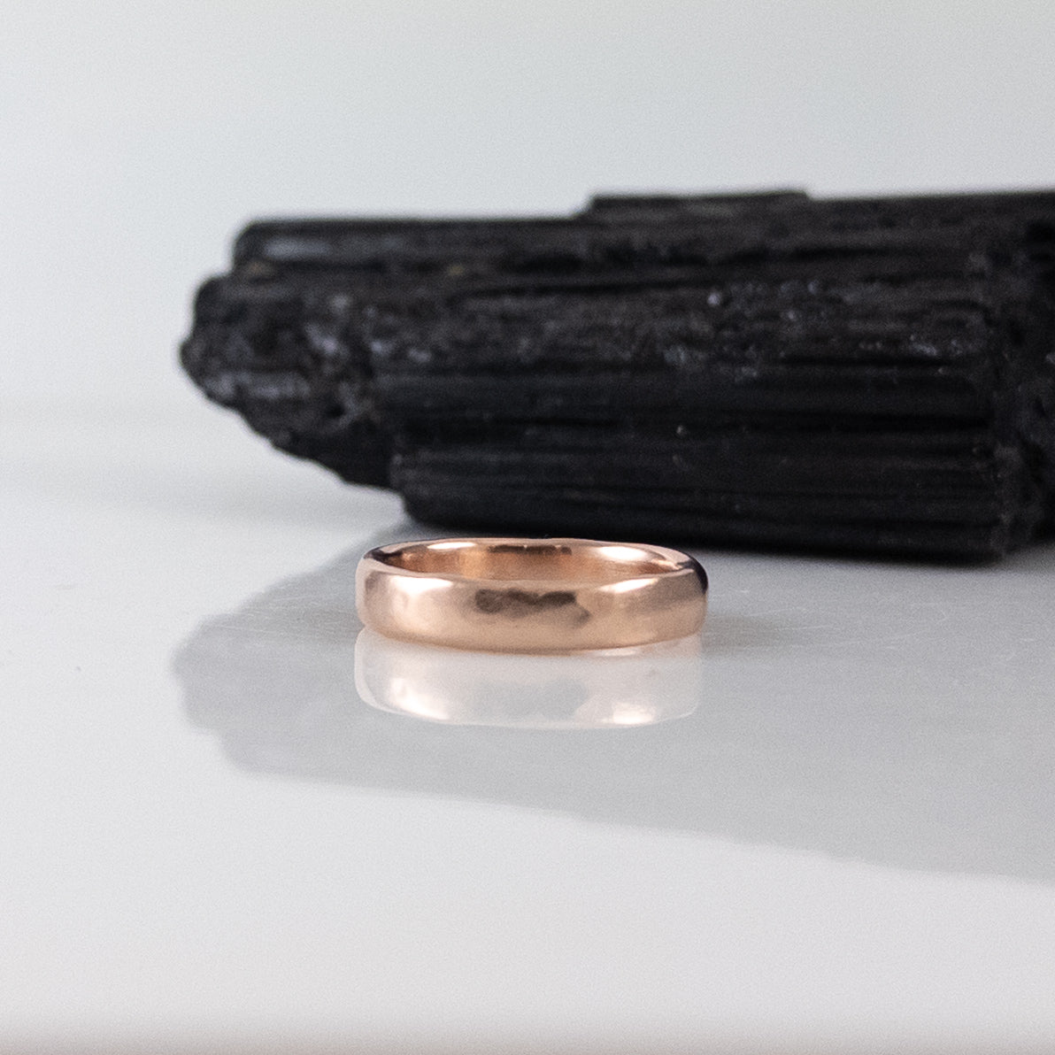 Rose Gold Worn Texture Ring - Final balance for Alex/Parker