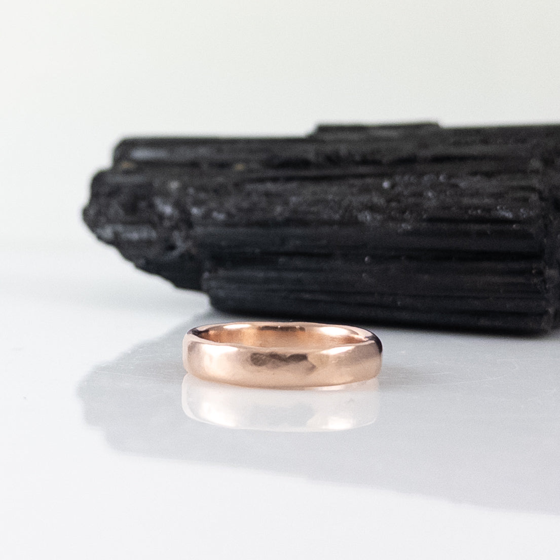 Rose Gold Worn Texture Ring - Final balance for Alex/Parker