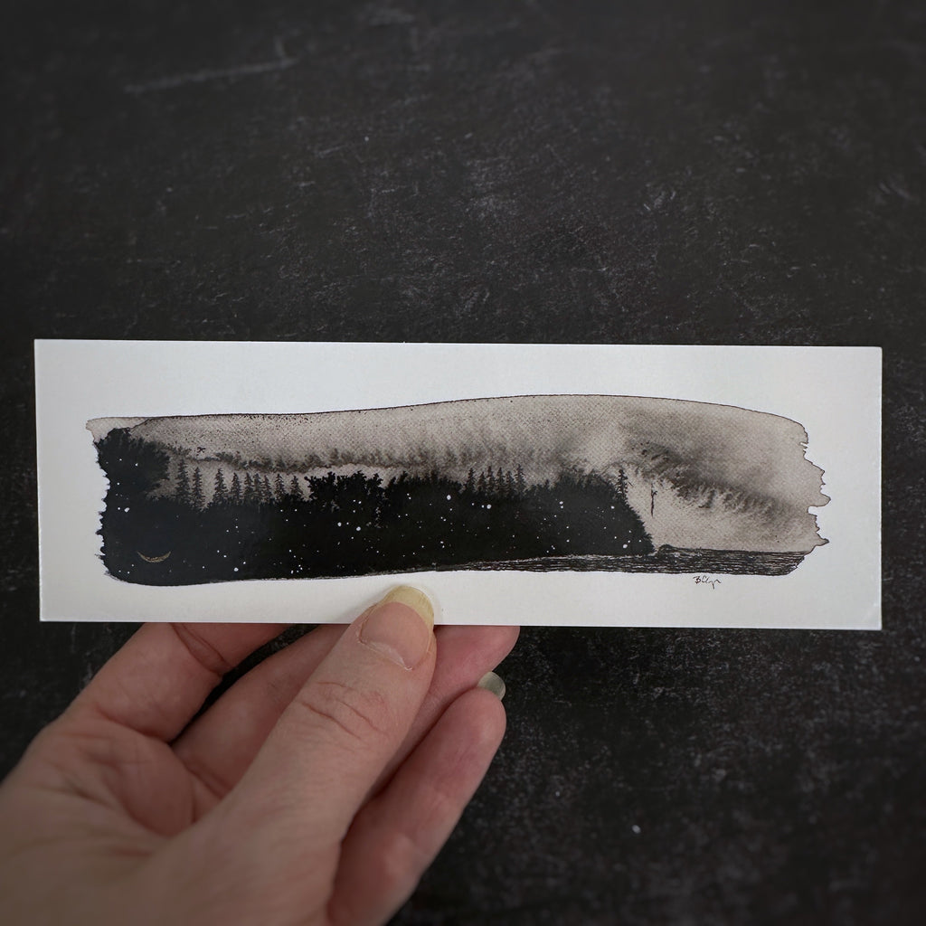 Bookmarks - Horizontal with Sea and Tiny Tree Landscape