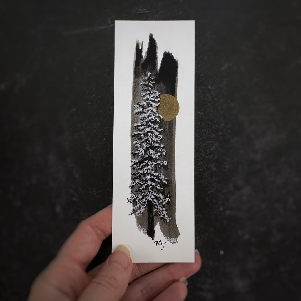 Bookmarks - Horizontal with Sea and Tiny Tree Landscape