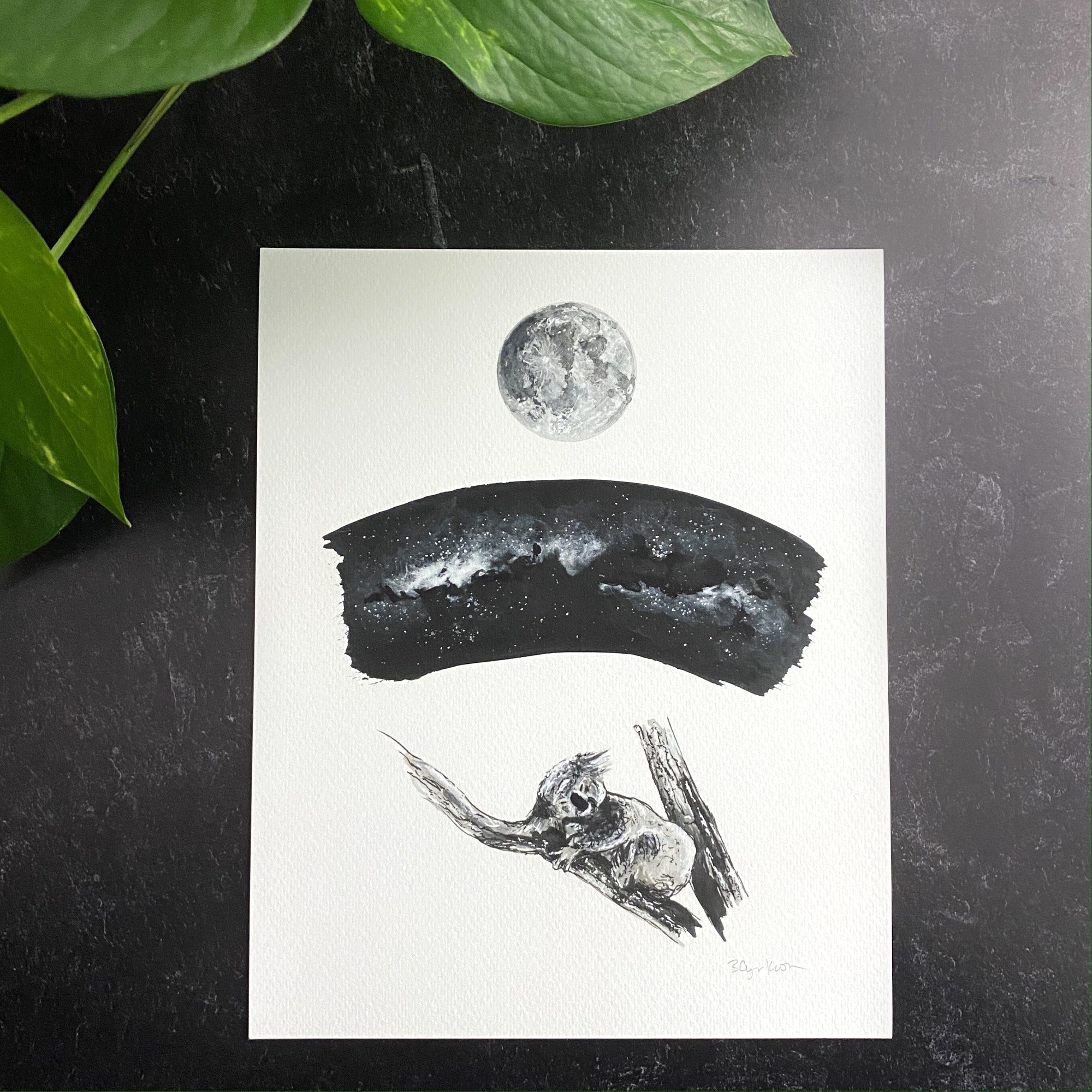 Print Sale - 8x10 Koala and Galaxy - Sleep - Off Color Art Print - ready to ship