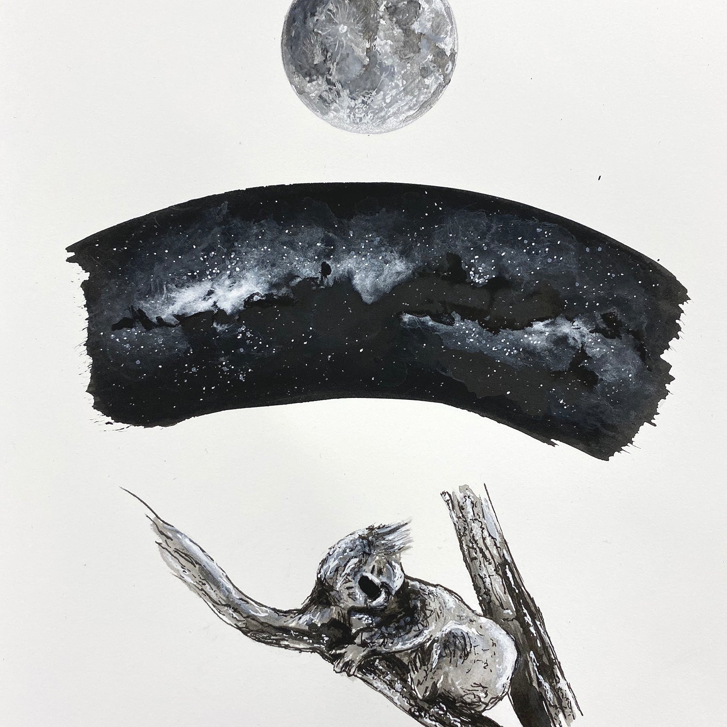 Print Sale - 8x10 Koala and Galaxy - Sleep - Off Color Art Print - ready to ship