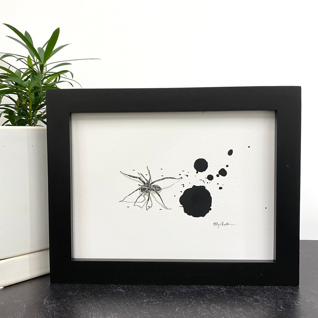Spider in Ink - Art Print - ready to ship 6x8