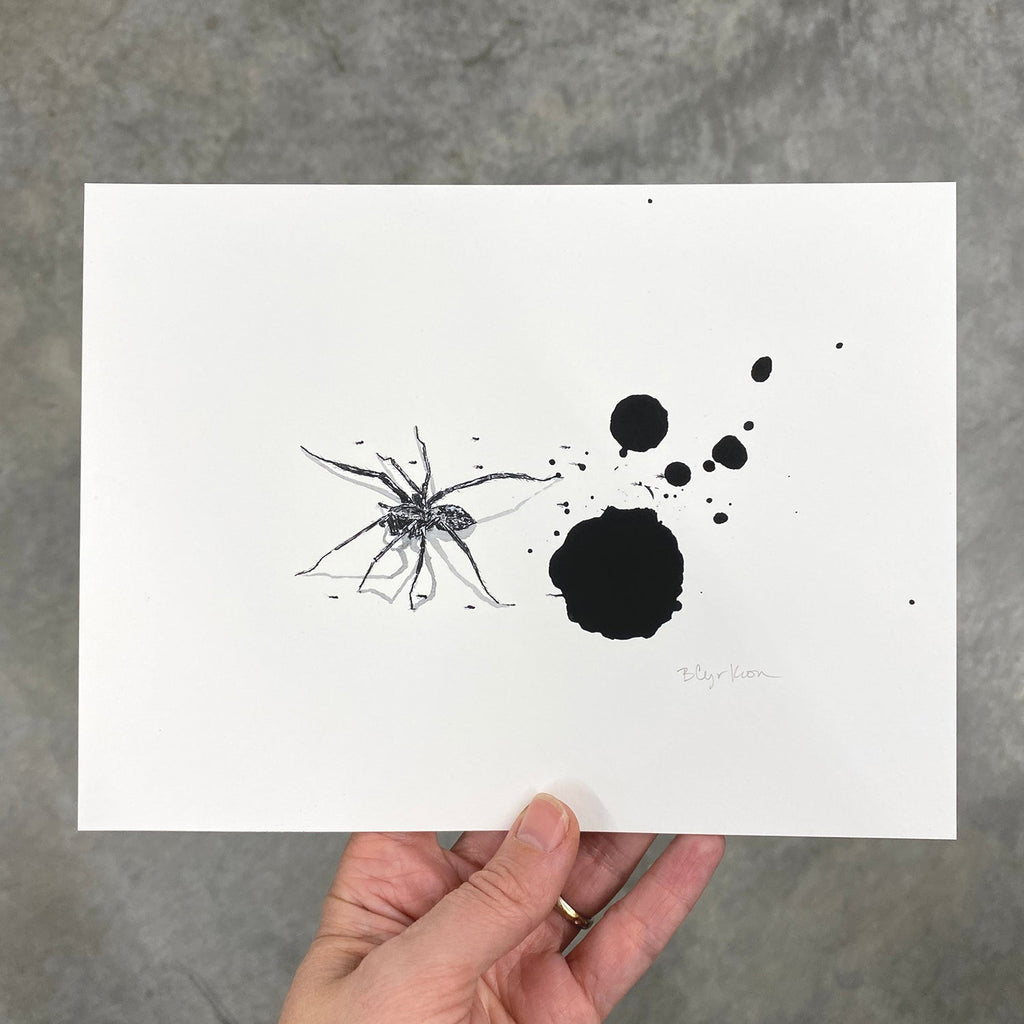 Spider in Ink - Art Print - ready to ship 6x8
