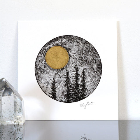 Reserved - 77/100 - 100 Day Drawing Project - Original Drawing - 4" x 4" - Beth Cyr Handmade Jewelry