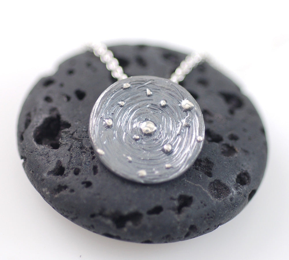 Galaxy Pendant in Sterling Silver - Ready to Ship - Beth Cyr Handmade Jewelry