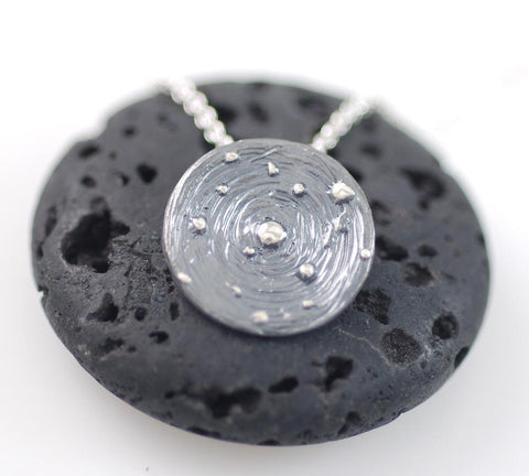 Galaxy Pendant in Sterling Silver - Made to Order - Beth Cyr Handmade Jewelry