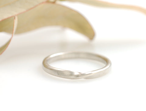 Custom order -- Mobius Ring in Palladium/Silver