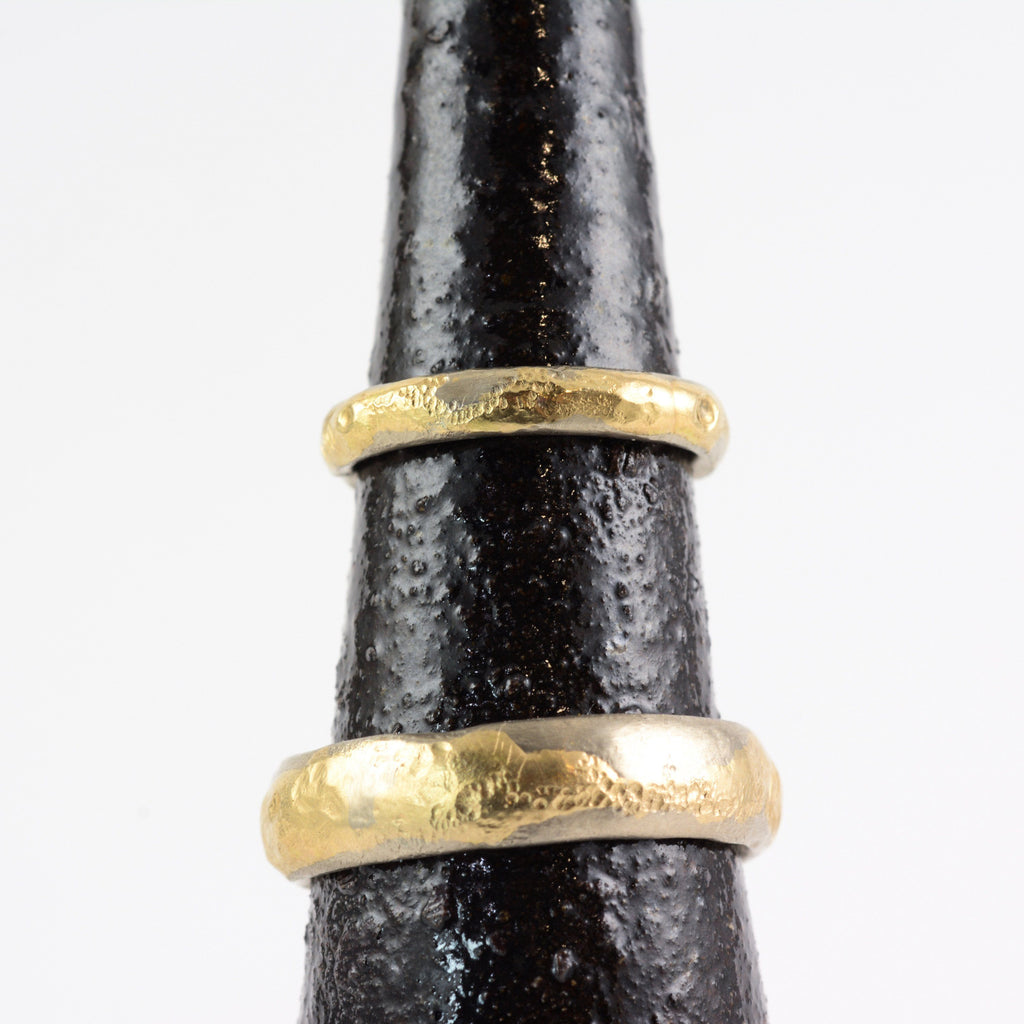 Conical Ring Holder - Ceramic Stoneware in Dark Speckled Midnight Glaze - Beth Cyr Handmade Jewelry