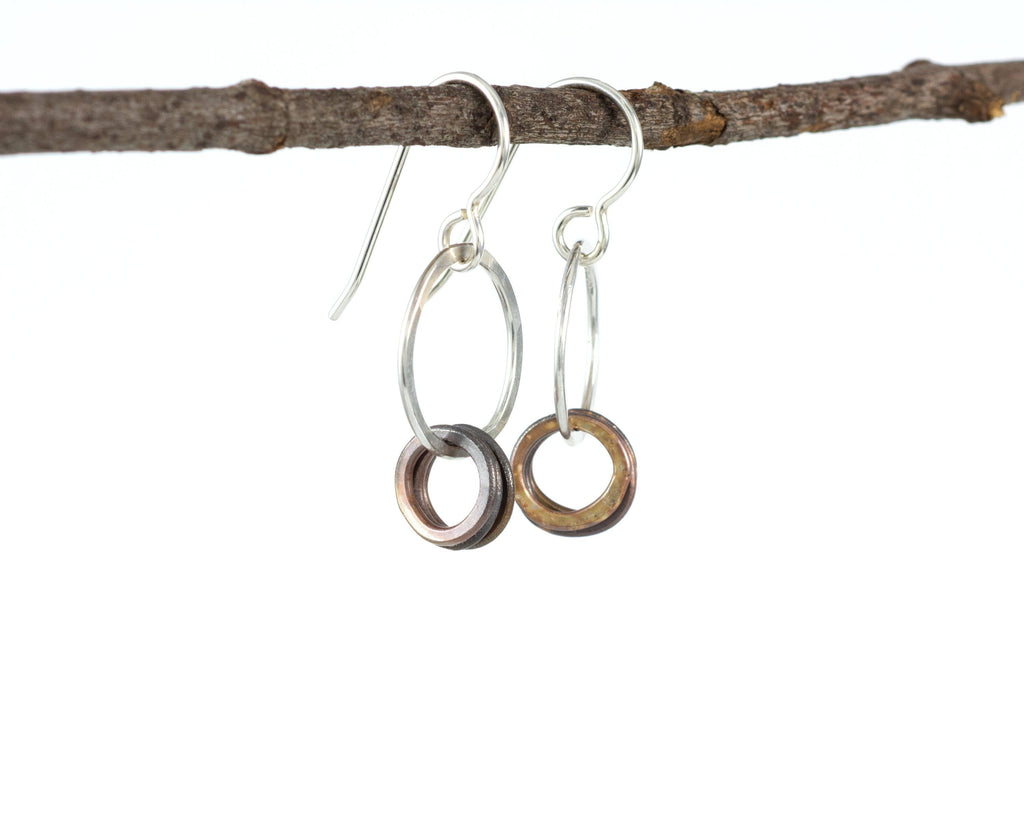 Circle Earrings in Sterling Silver #2 - Ready to ship - Beth Cyr Handmade Jewelry