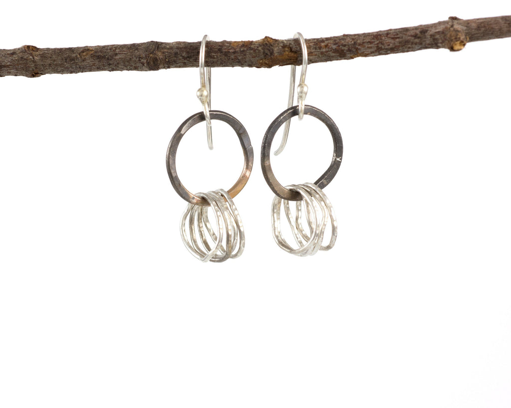 Circle Earrings in Sterling Silver #3 - Ready to ship - Beth Cyr Handmade Jewelry