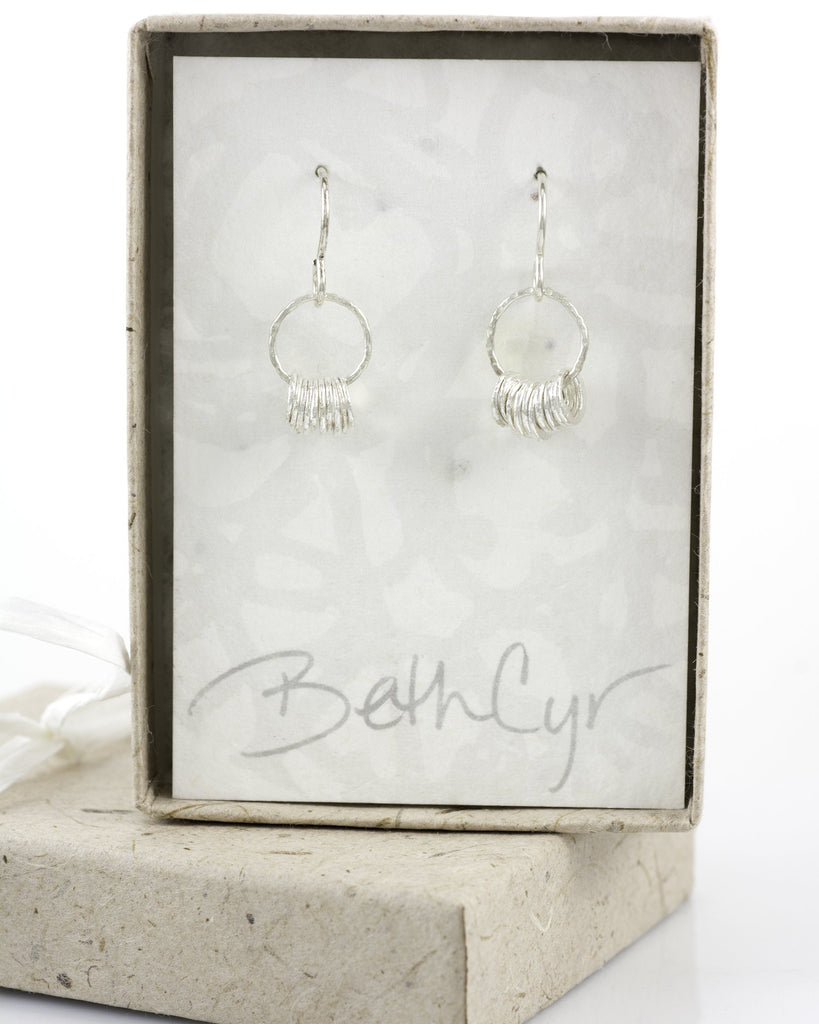 Circle Earrings in Sterling Silver #11 - Ready to ship - Beth Cyr Handmade Jewelry