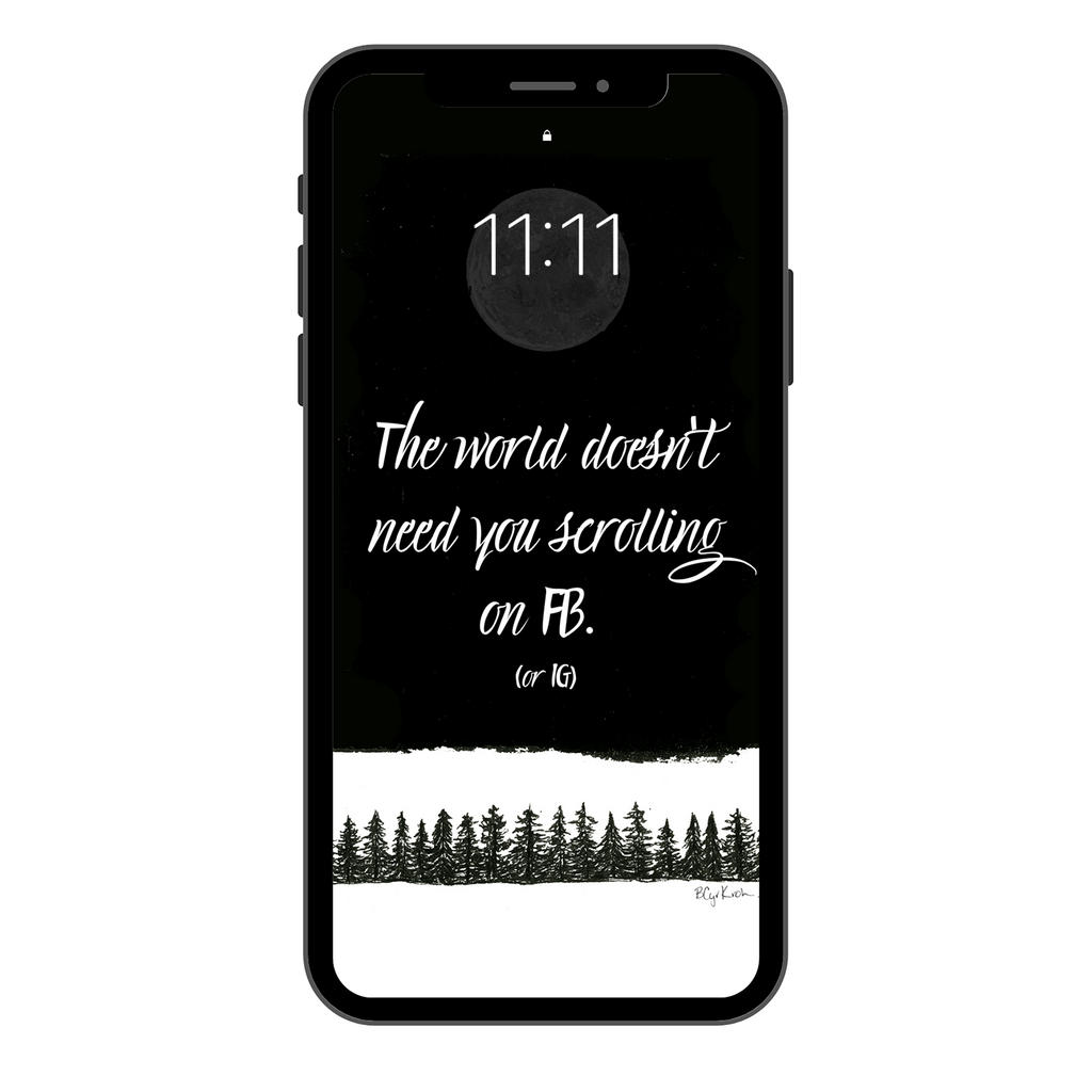 The world doesn't... Phone Wallpaper or Lock screen