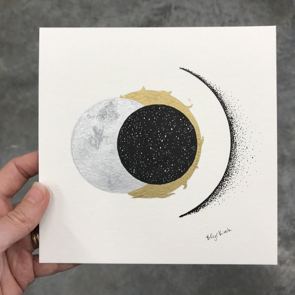 28/100 - 100 Day Drawing Project - Original Drawing - 6" x 6" - Beth Cyr Handmade Jewelry