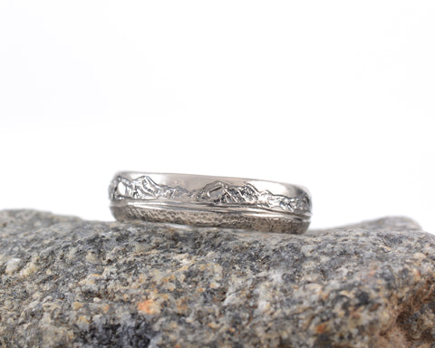 Final payment - custom order for Bianca - mountain sea and sand palladium/silver