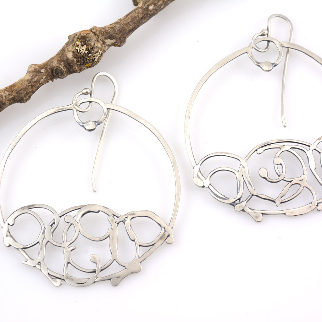 Circle Vine Earrings - Size Medium - Ready to Ship