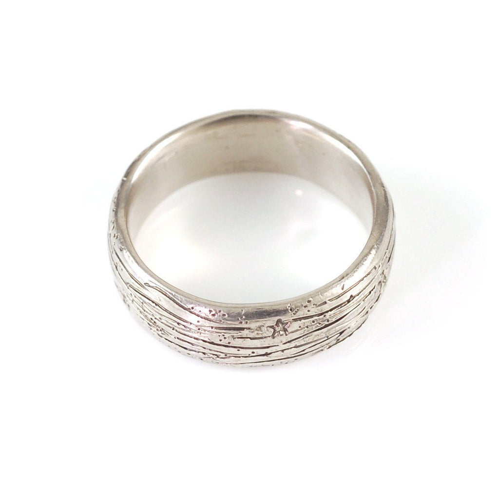 Galaxy Ring in Palladium/Silver - sz 8.5 - Ready to Ship - Beth Cyr Handmade Jewelry