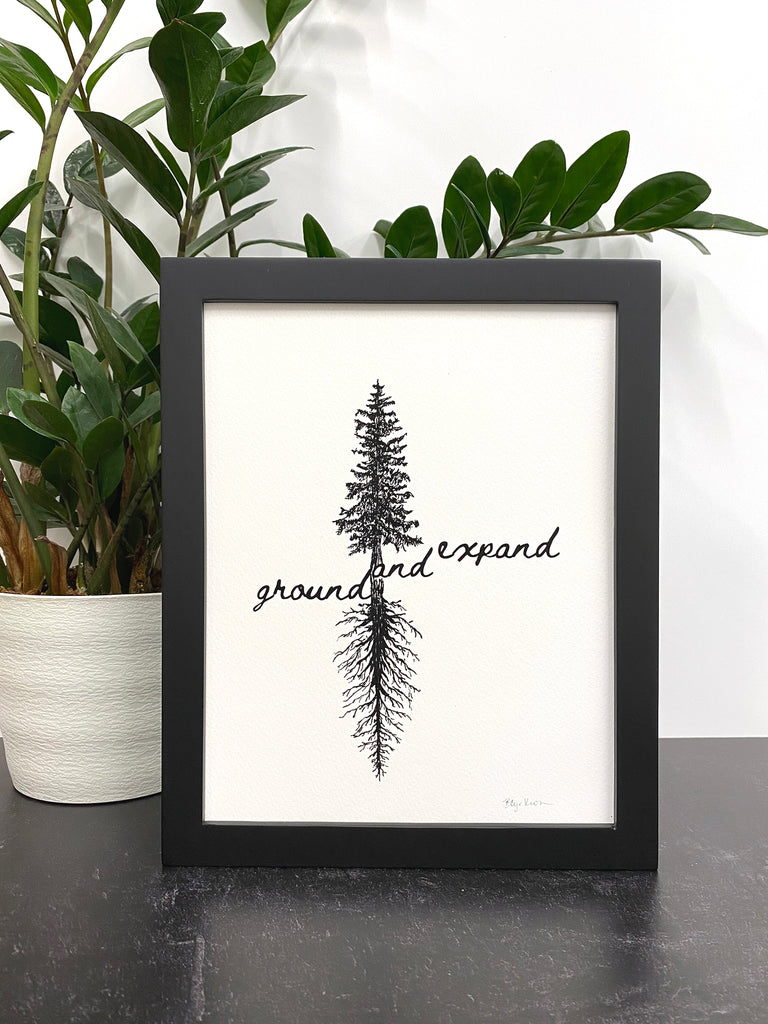 Ground and Expand - Tree and Roots - Art Print