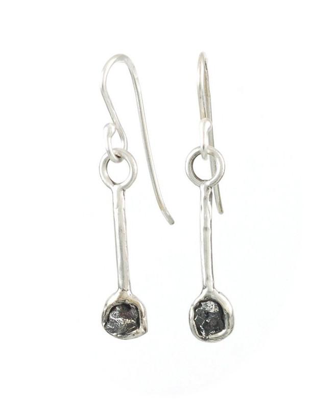 Meteorite Earrings - Size Medium - Made to Order - Beth Cyr Handmade Jewelry