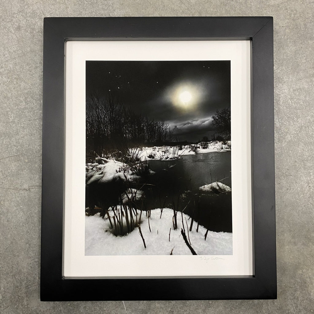 Winter Night Sky 31 - Winter lake - Photo Composite Print 2