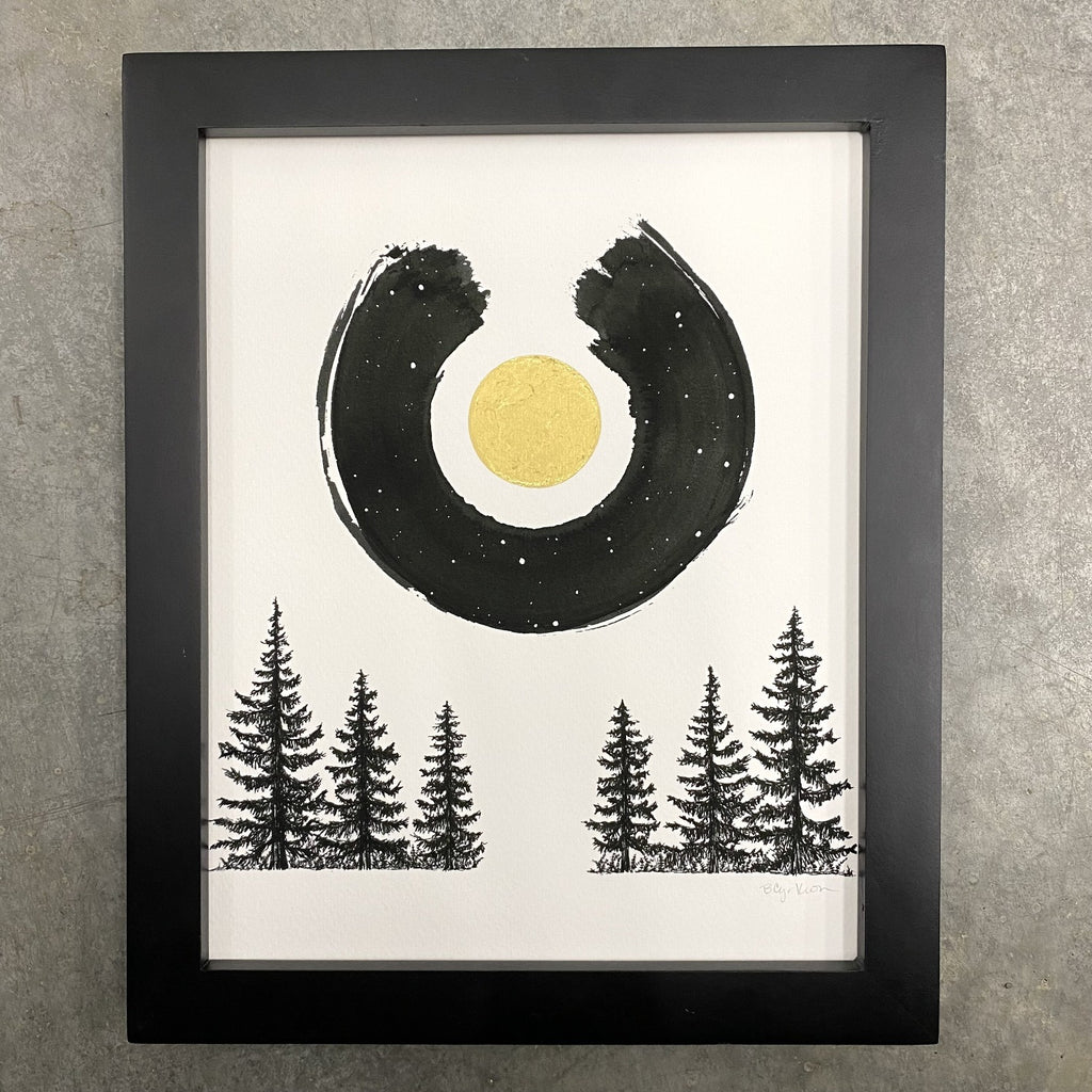 Open - Art Print - Inktober 2021 - Day 22 - hand embellished print