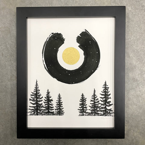 Open - Art Print - Inktober 2021 - Day 22 - hand embellished print
