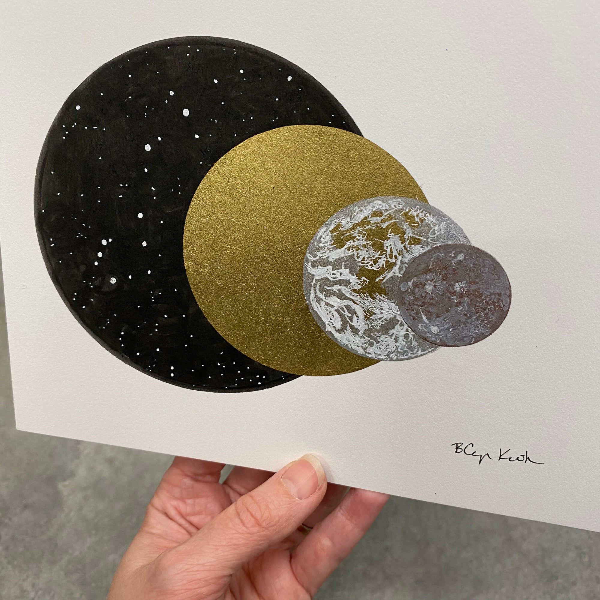 Eclipse in Scorpio - Original Drawing - 6”x8”
