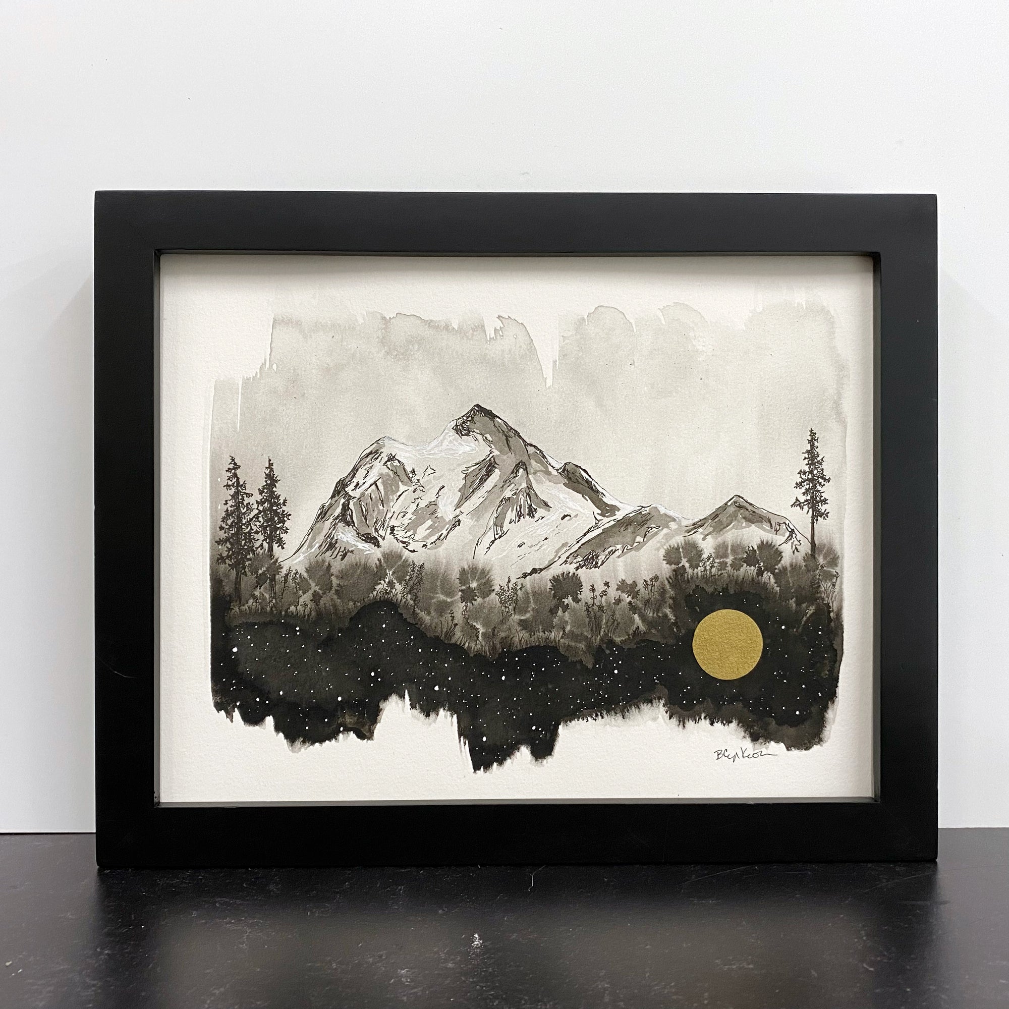 Beauty in the Upside Down 10 - Mountain Wildflowers- Original Drawing - 8.5&quot; x 11&quot;