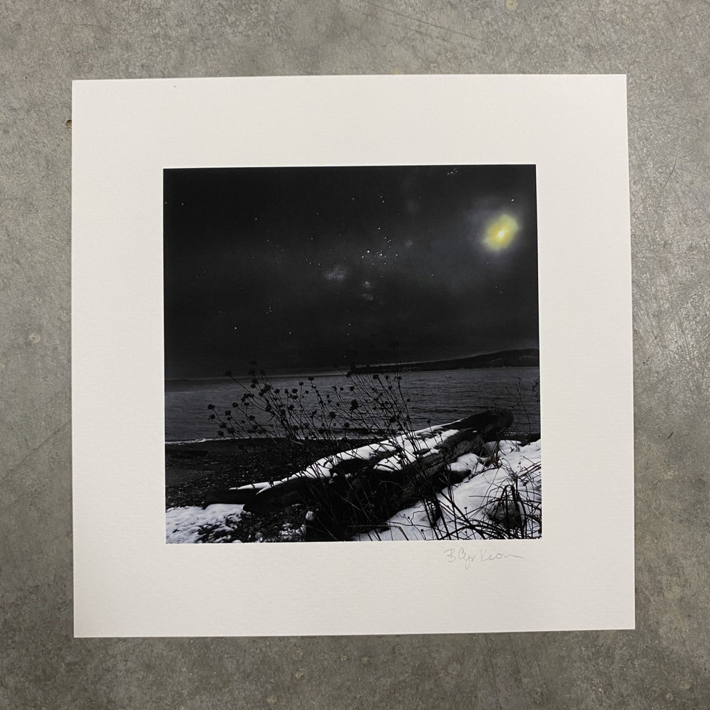 Winter Night Sky 32 - Snowy beach, starry sky - Photo Composite Print 3