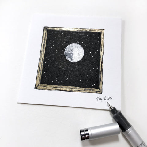 inktober day 18 - misfit - original drawing - 4”x4” - ready to ship - Beth Cyr Handmade Jewelry