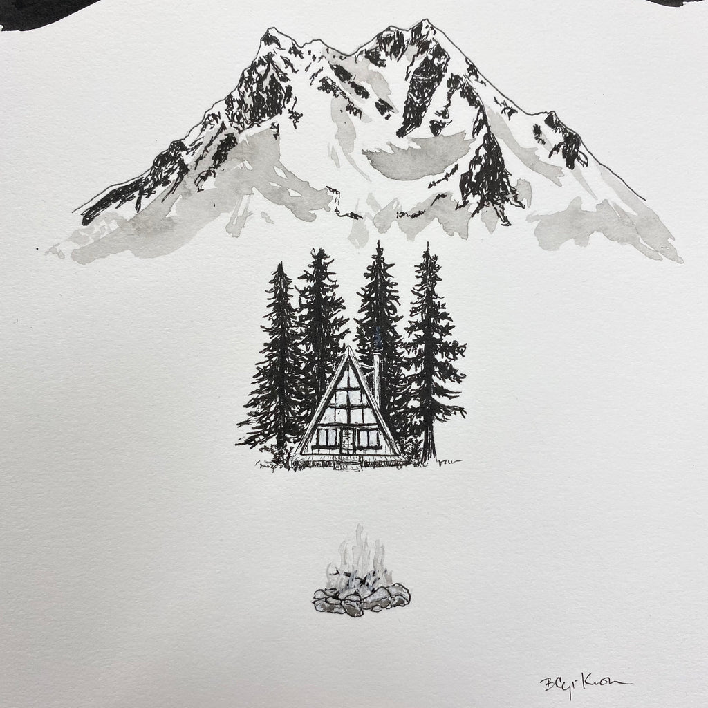 Roof - Original Art - Inktober 2021 - Day 13 - pen and ink drawing