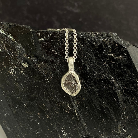 Meteorite Pendant in Sterling Silver - Ready to Ship