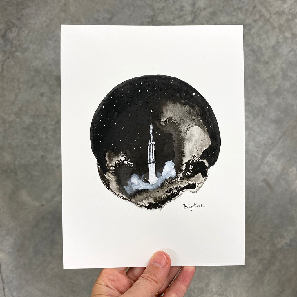 Rocket - Art Print - Inktober 2020 - Day 16
