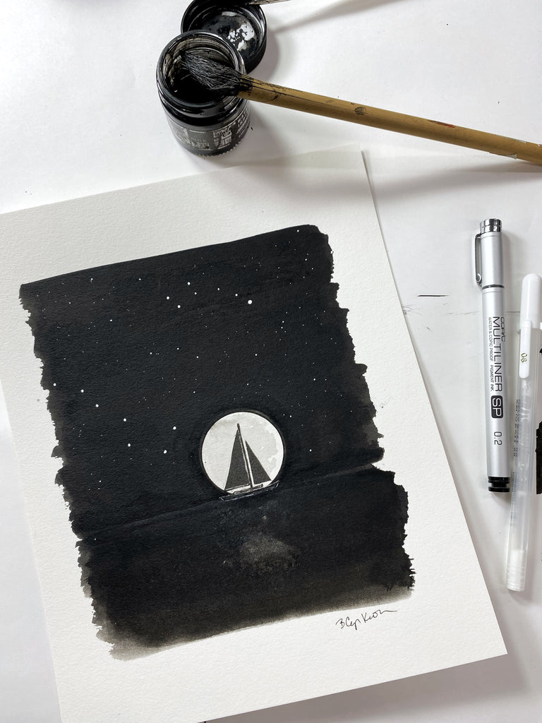 Vessel - Original Art - Inktober 2021 - Day 3 - pen and ink drawing