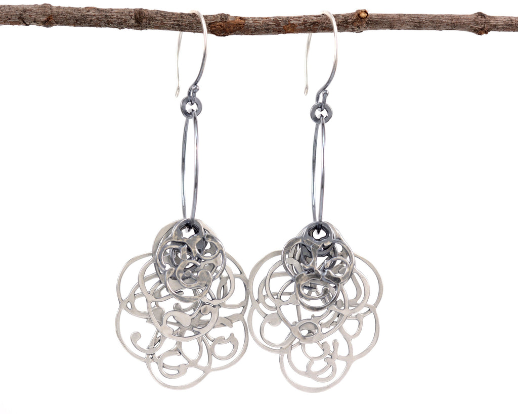 Multi-Layer Organic Vine on Circle in Sterling Silver - Ready to Ship - Beth Cyr Handmade Jewelry