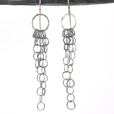 Medium Jellyfish Sterling Silver Earrings - Ready to Ship