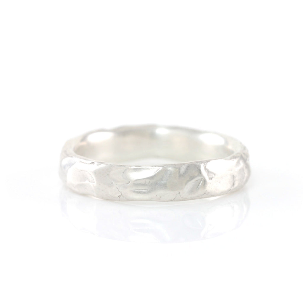 Molten Texture Ring in Palladium Sterling Silver - Size 6 - Ready to Ship - Beth Cyr Handmade Jewelry