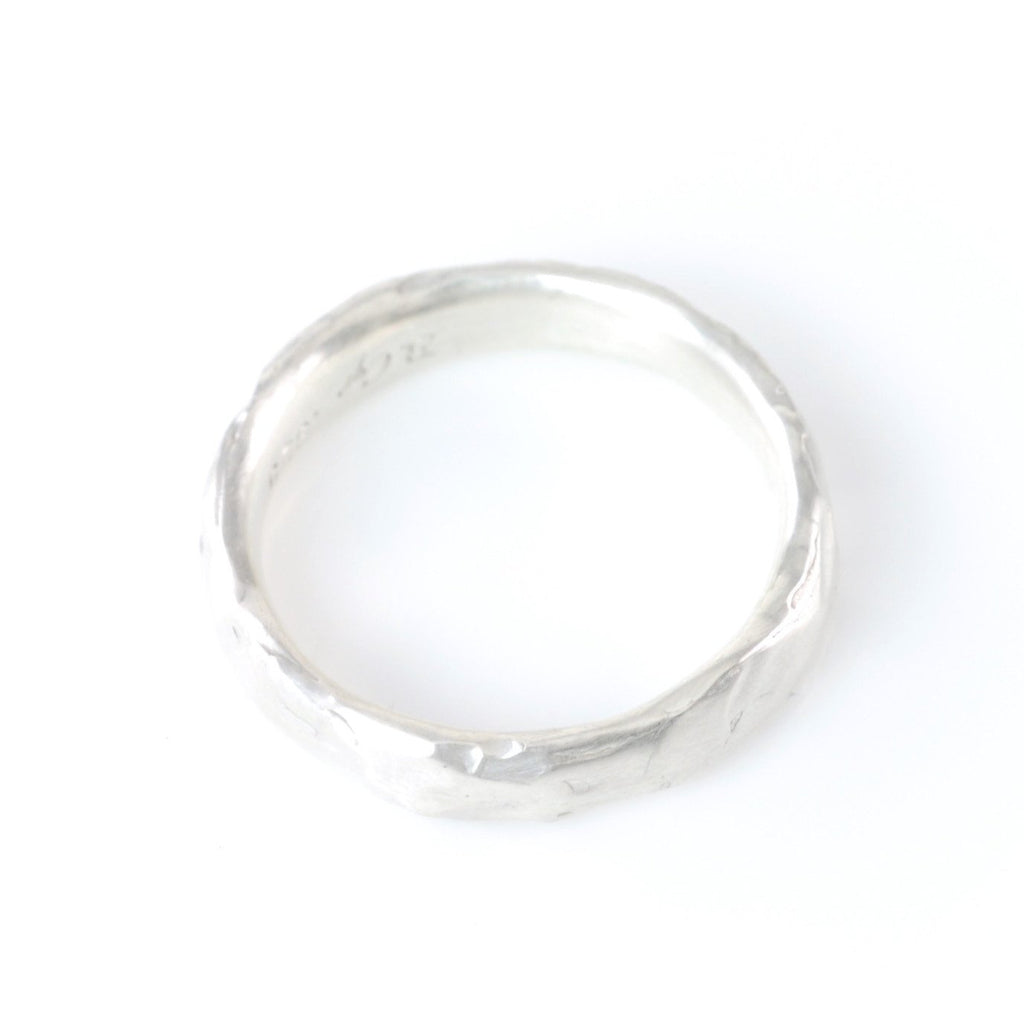 Molten Texture Ring in Palladium Sterling Silver - Size 6 - Ready to Ship - Beth Cyr Handmade Jewelry