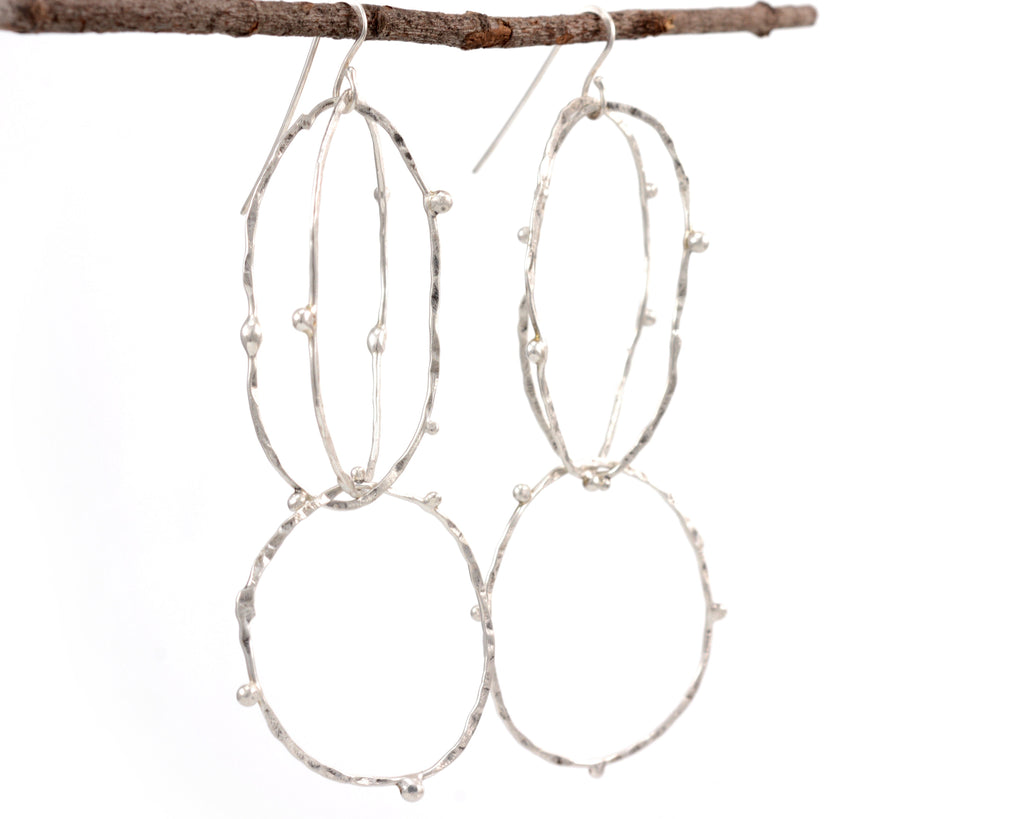 Intersecting Orbit Earrings in Sterling Silver - Ready to Ship - Beth Cyr Handmade Jewelry